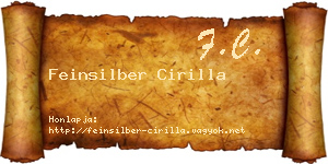 Feinsilber Cirilla névjegykártya